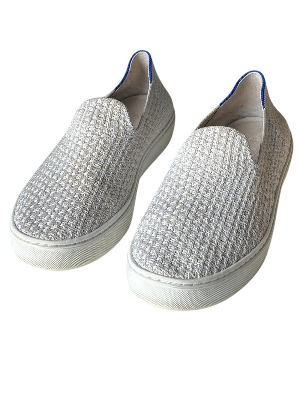 Rothy’s The Slip-On Sneaker in Saltwater Honeycomb | Size 7.5 Neutral Off White